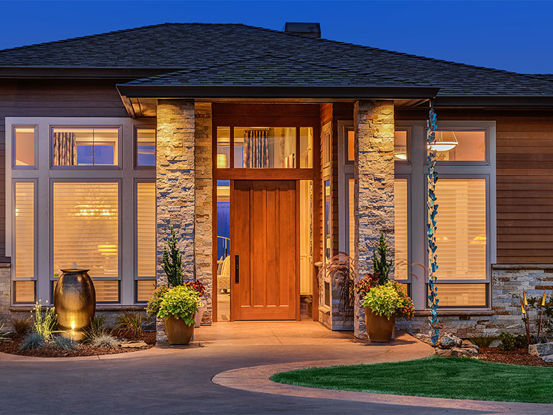 outdoor lighting of residential house canton ga